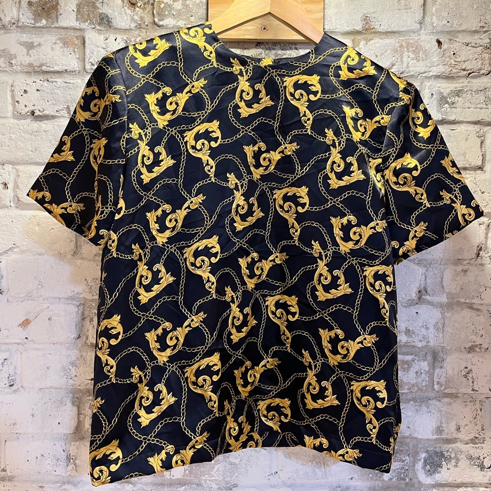 Vintage Silk Short Sleeve Blouse